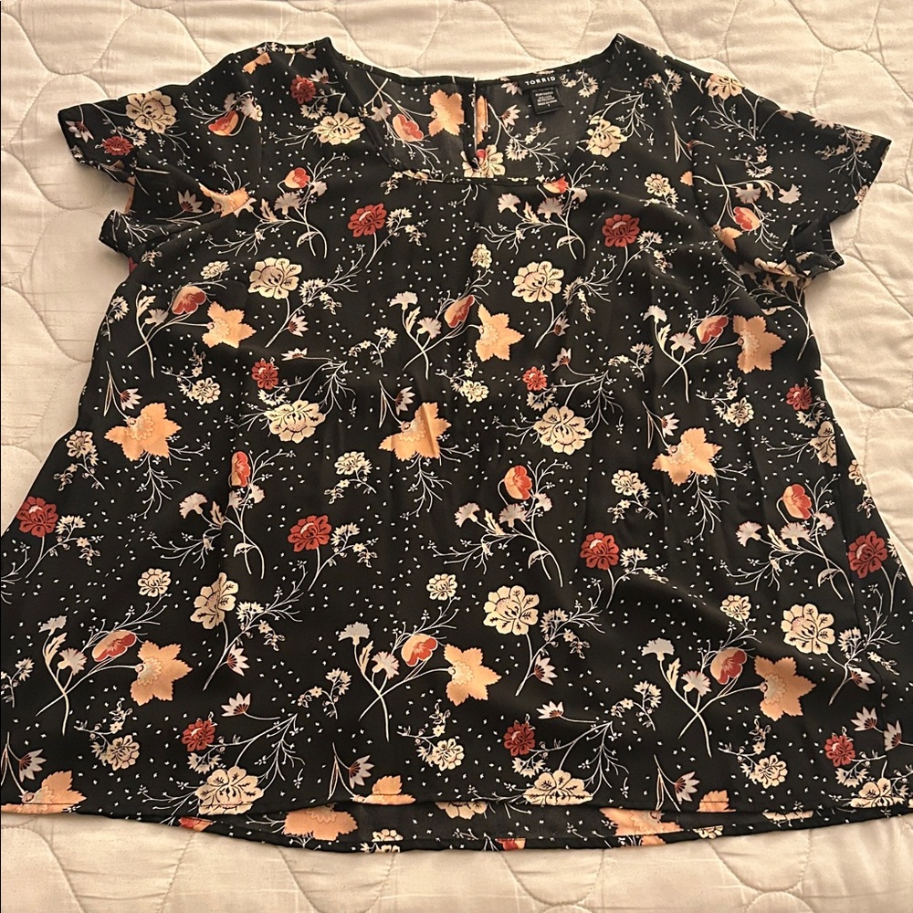 Torrid Floral Black Women's Top